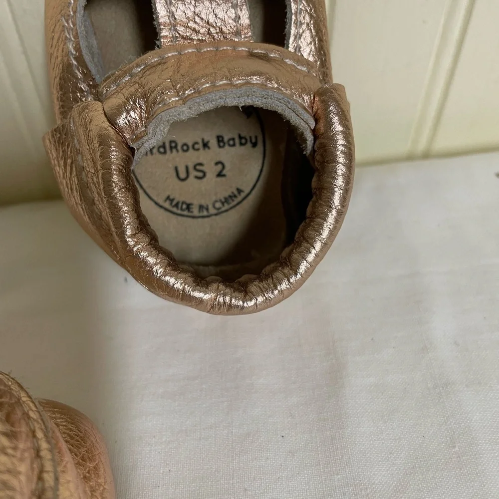 Bird Rock Baby Gold Baby Moccasins - Picture 4 of 6